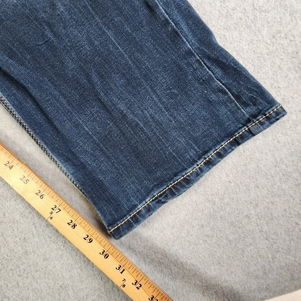 BKE Seth Jeans Mens 42x30 Medium Dark Wash Relaxed Straight Whisker Tag 42x32